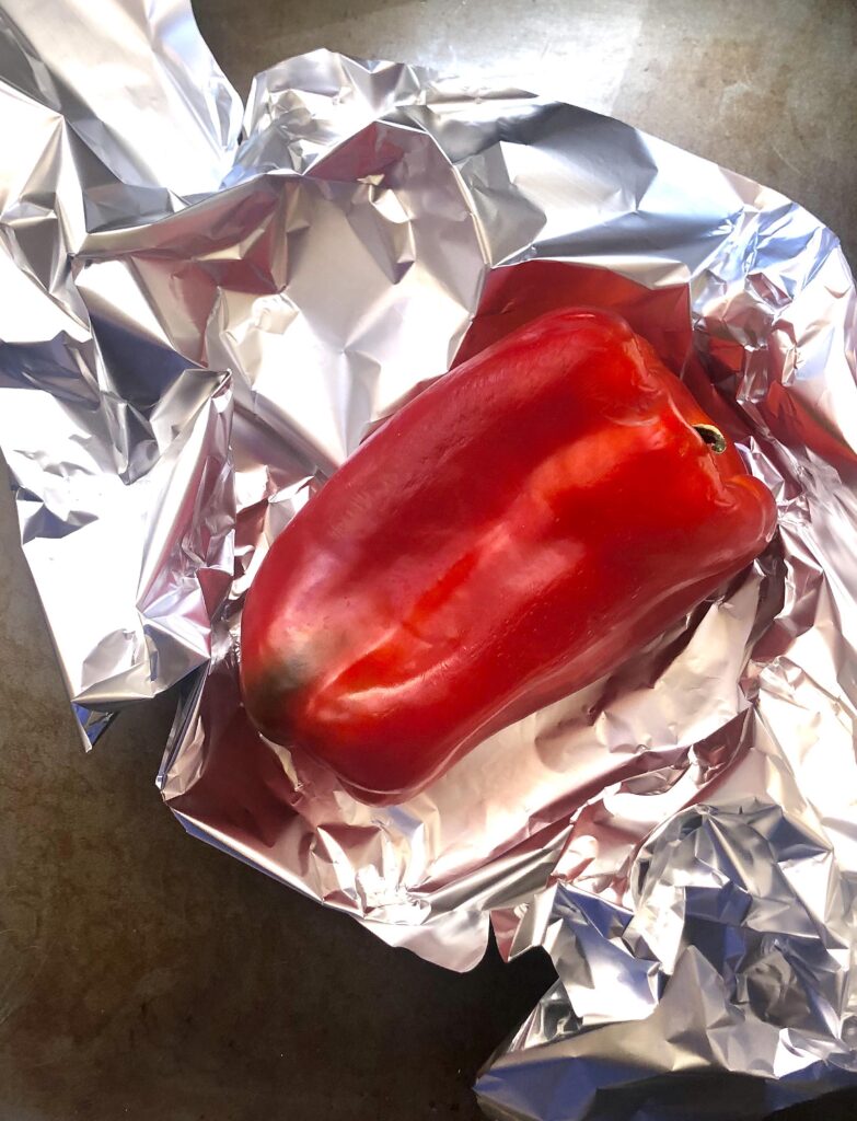 bell pepper wrappen in aluminuium foil italian cooking tips