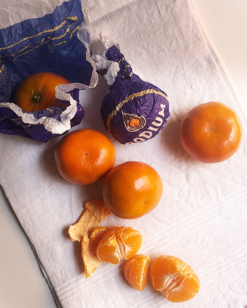 mandarins on a table