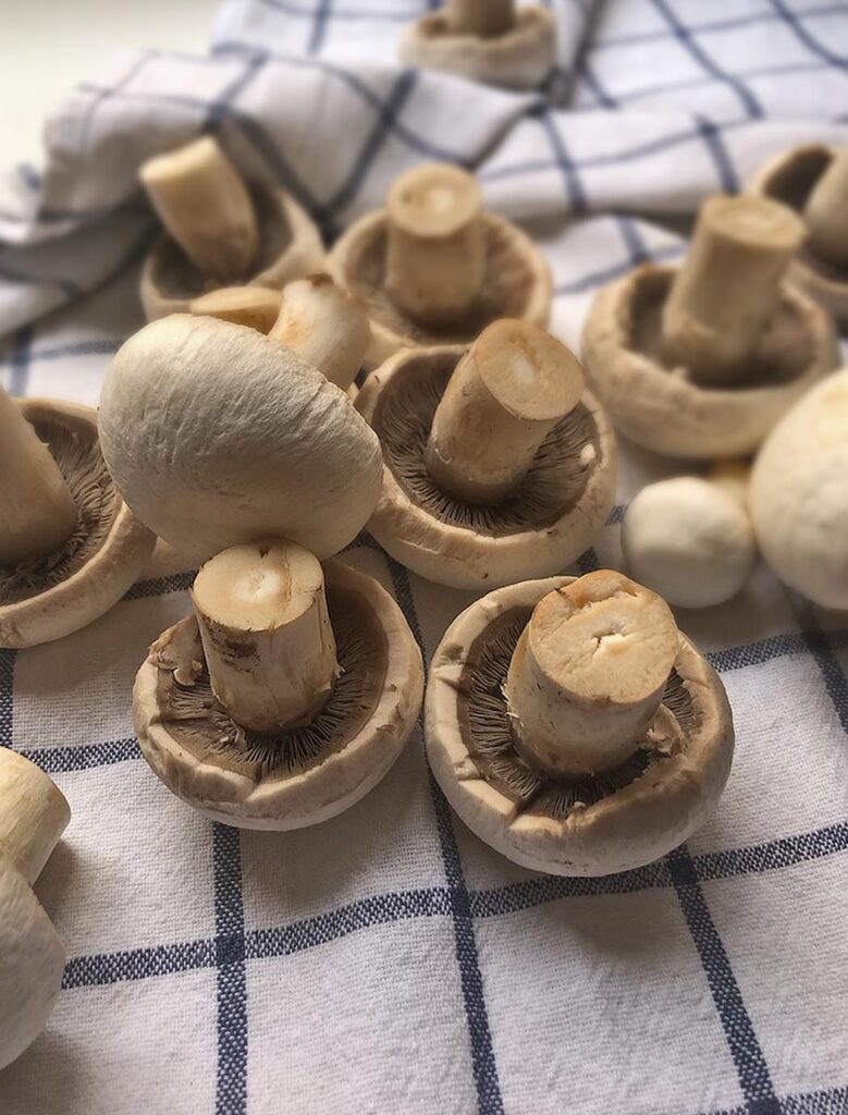 champignons ready to be cooked