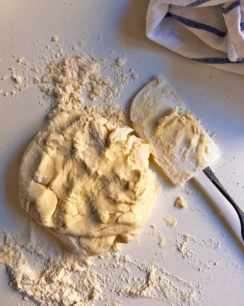 the dough of shortcrust pastry is ready