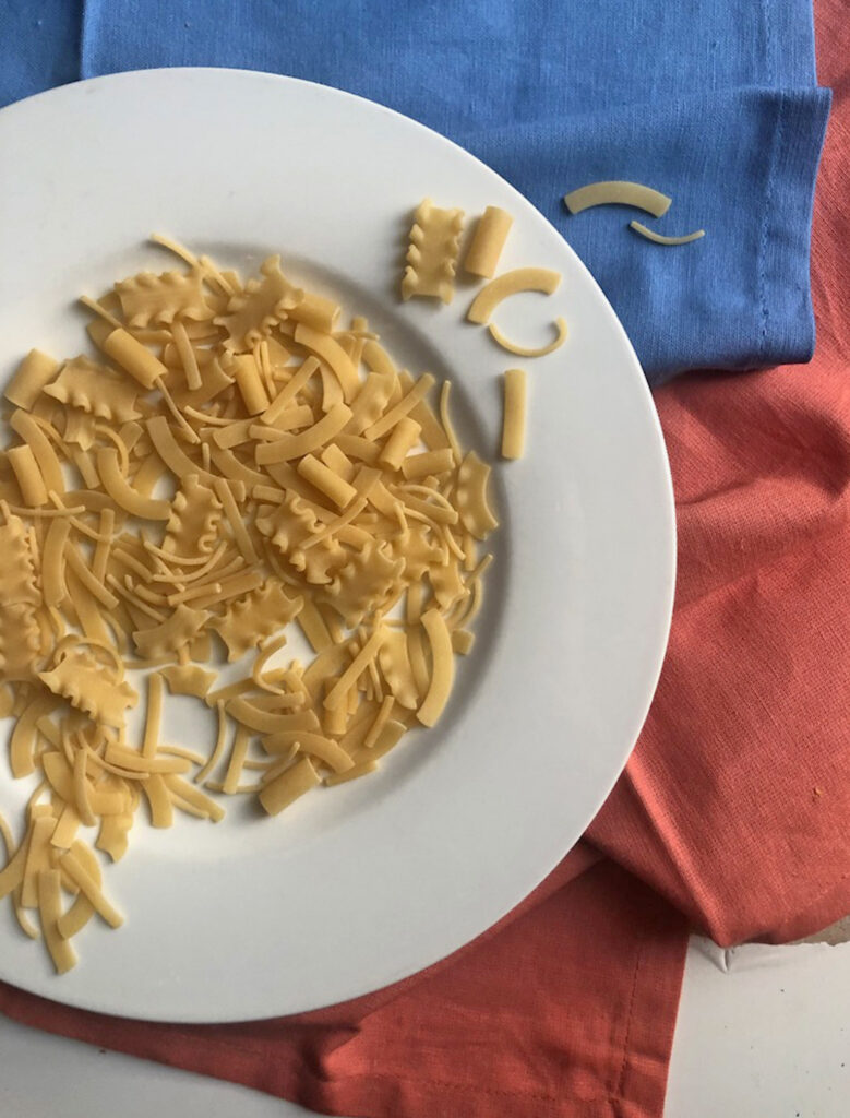 close up of the pasta used for the recipe