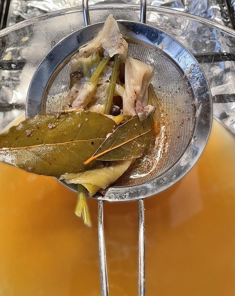 filtered broth to remove all residues