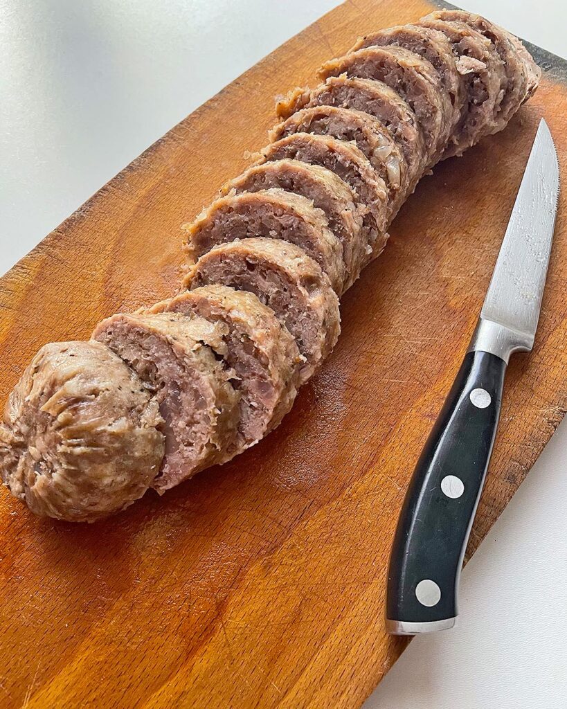 cotechino cutted in slices