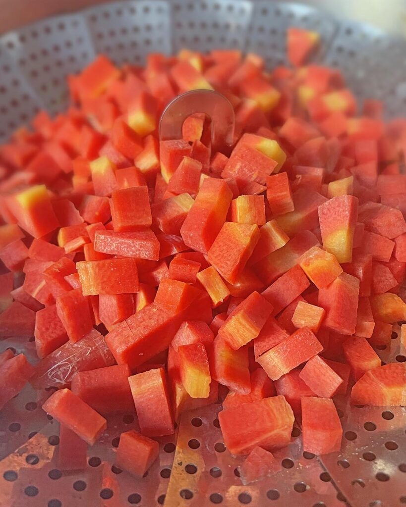 steamed carrots