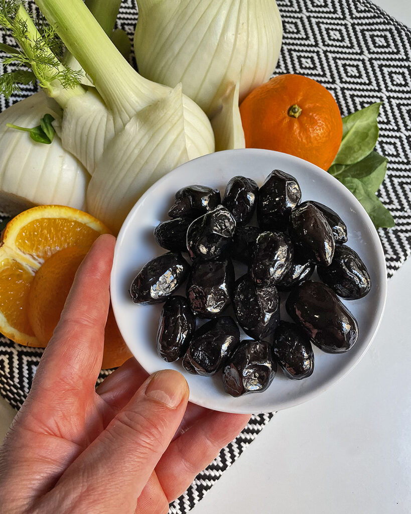 close up of black olives