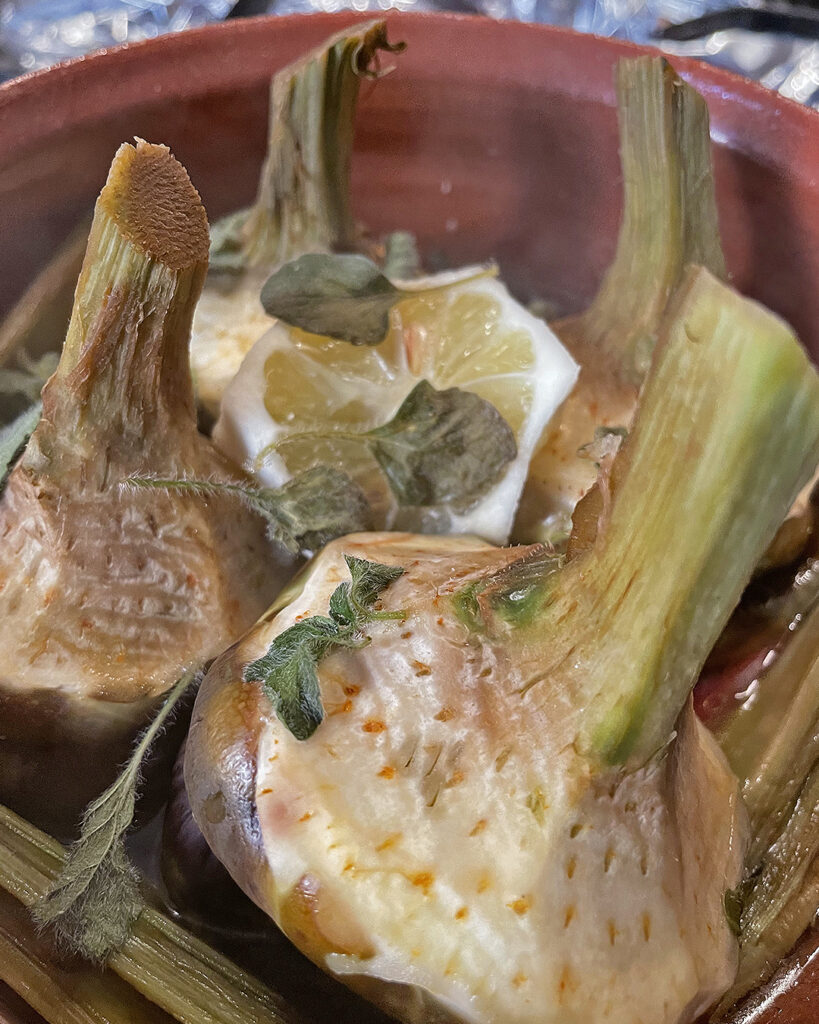 cooked artichokes