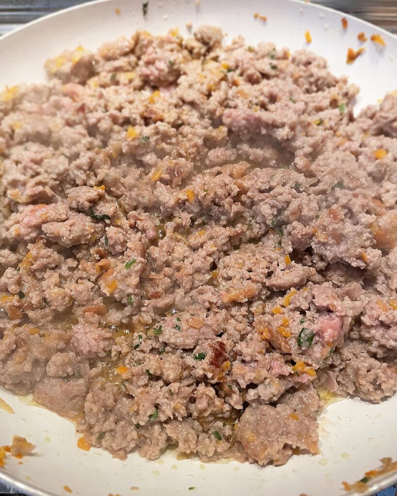 the meat dough cooked