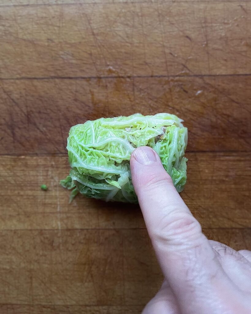 cabbage roll is ready
