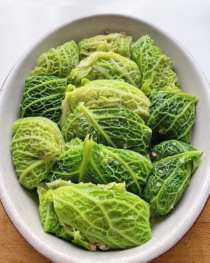 cabbage rolls in a pan