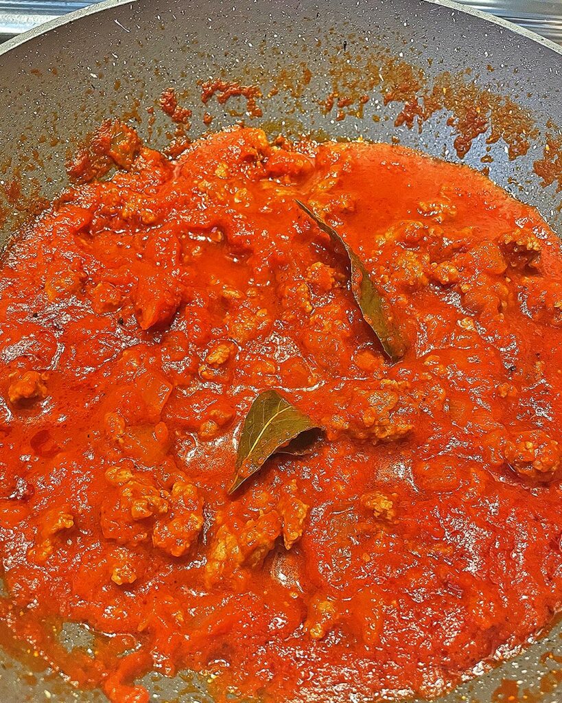 onion and sausage sauce is ready