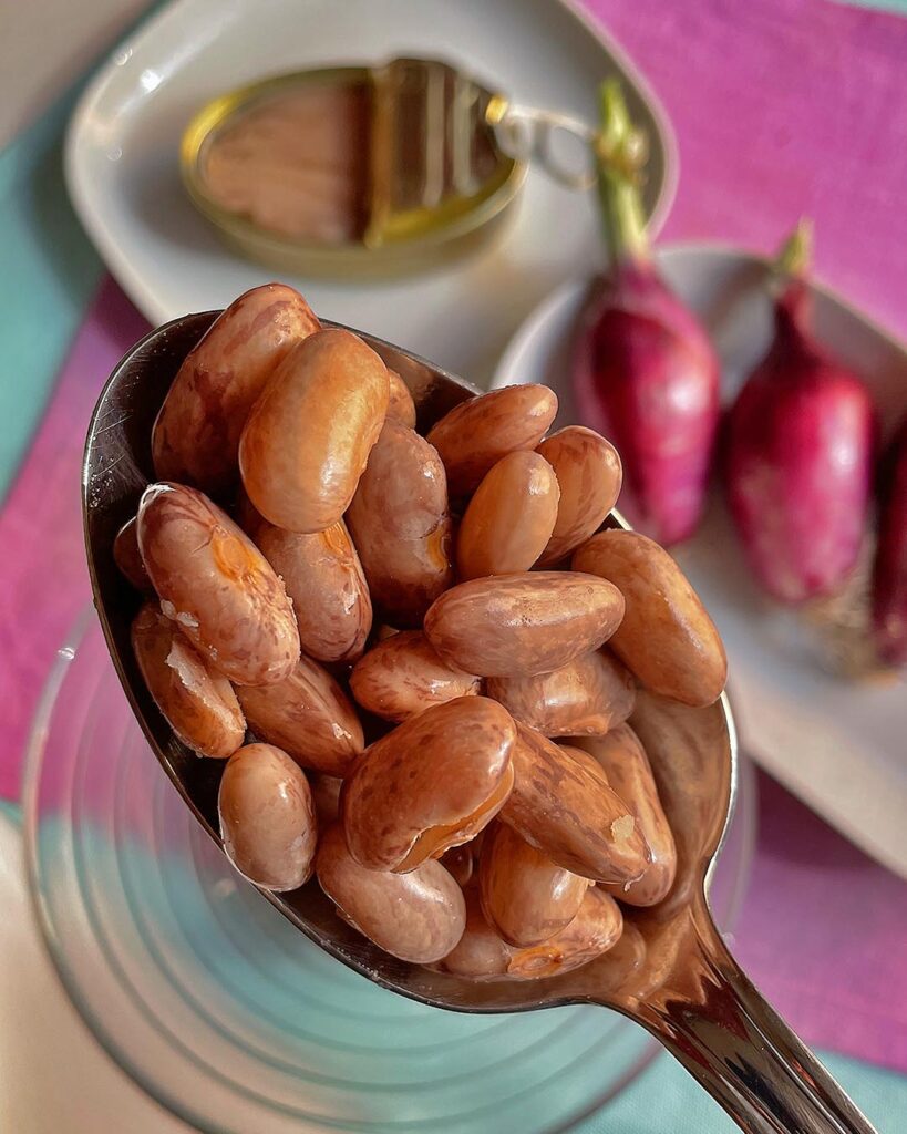 close up of perfectly cooked beans